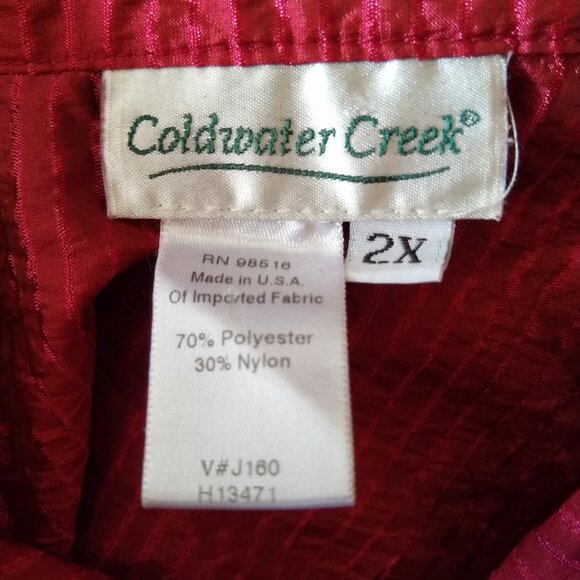 coldwater creek orange tank top with fringe raw edge polyester trim - Picture 2 of 4